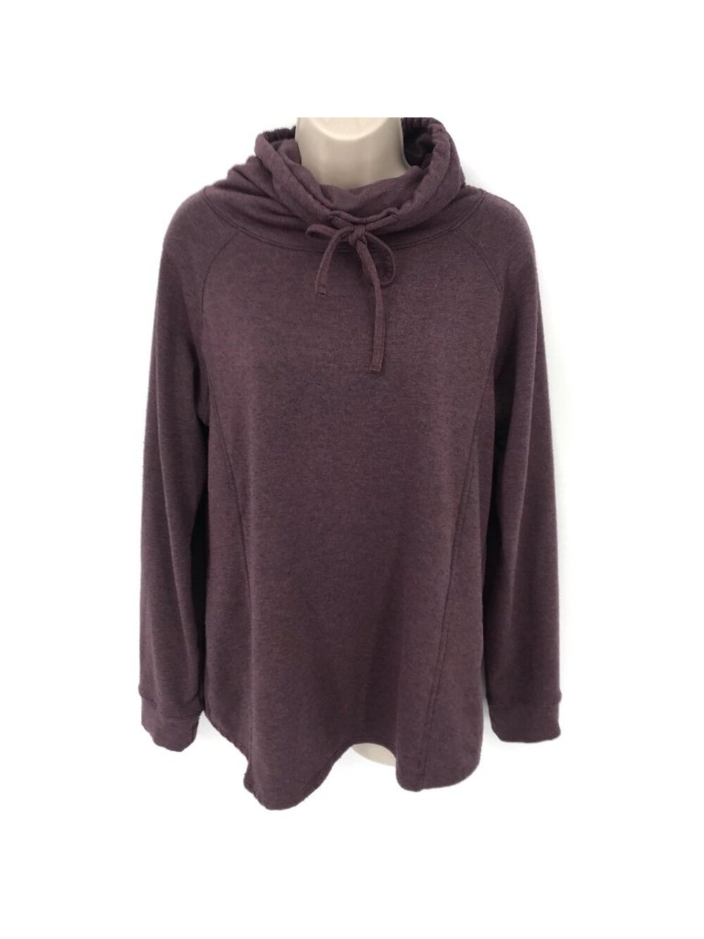 32 Degrees Ladies Funnel Neck Pullover Sweatshirt M Purple Polyester Blend